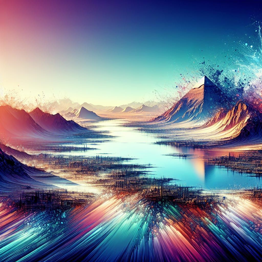 Dramatic Nile River View with Egyptian Pyramids