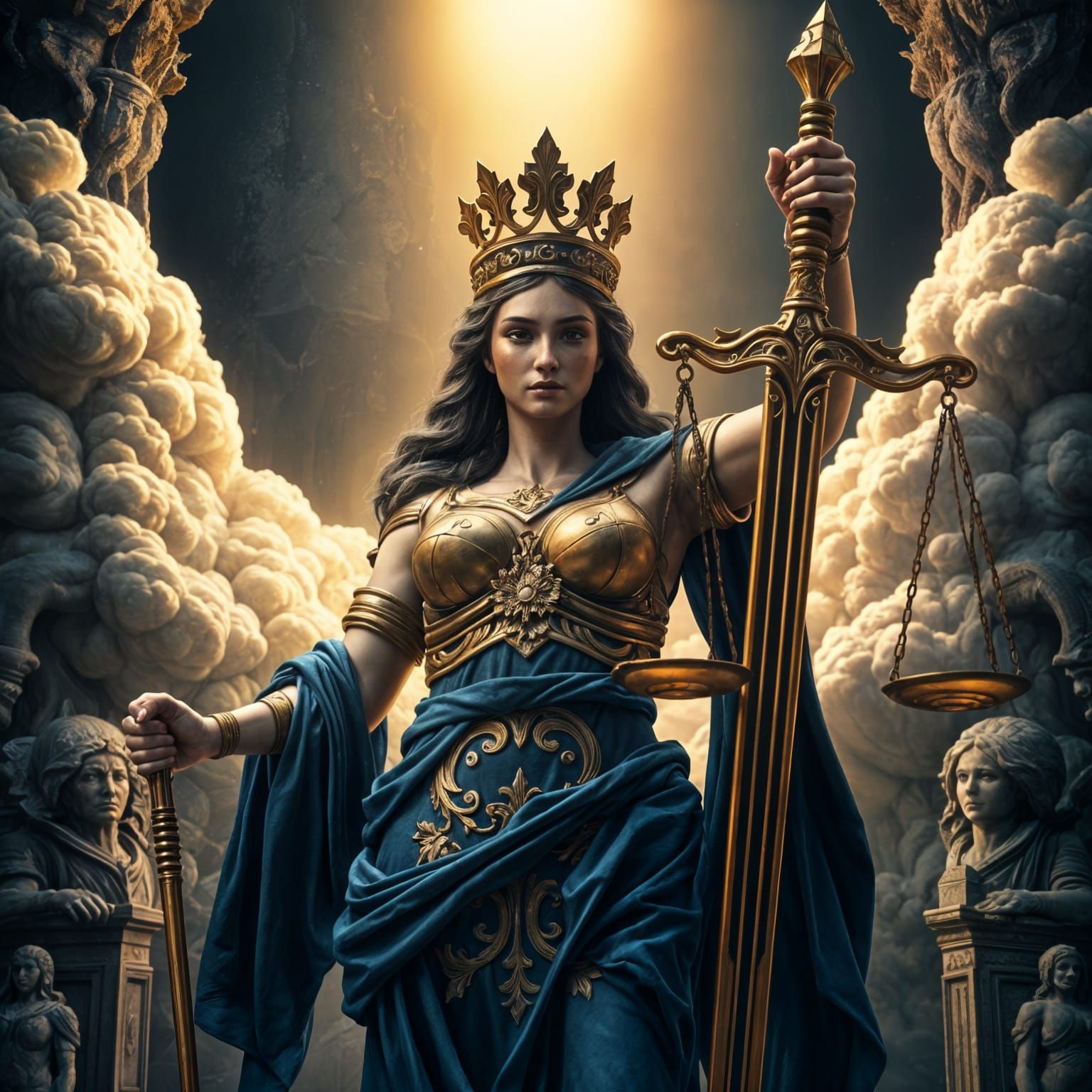 Hyperbolic Justice in Detailed Matte Painting