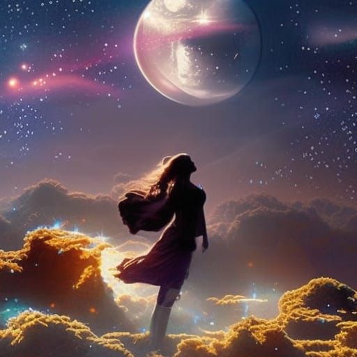 Stellar Woman: A Digital Matte Painting