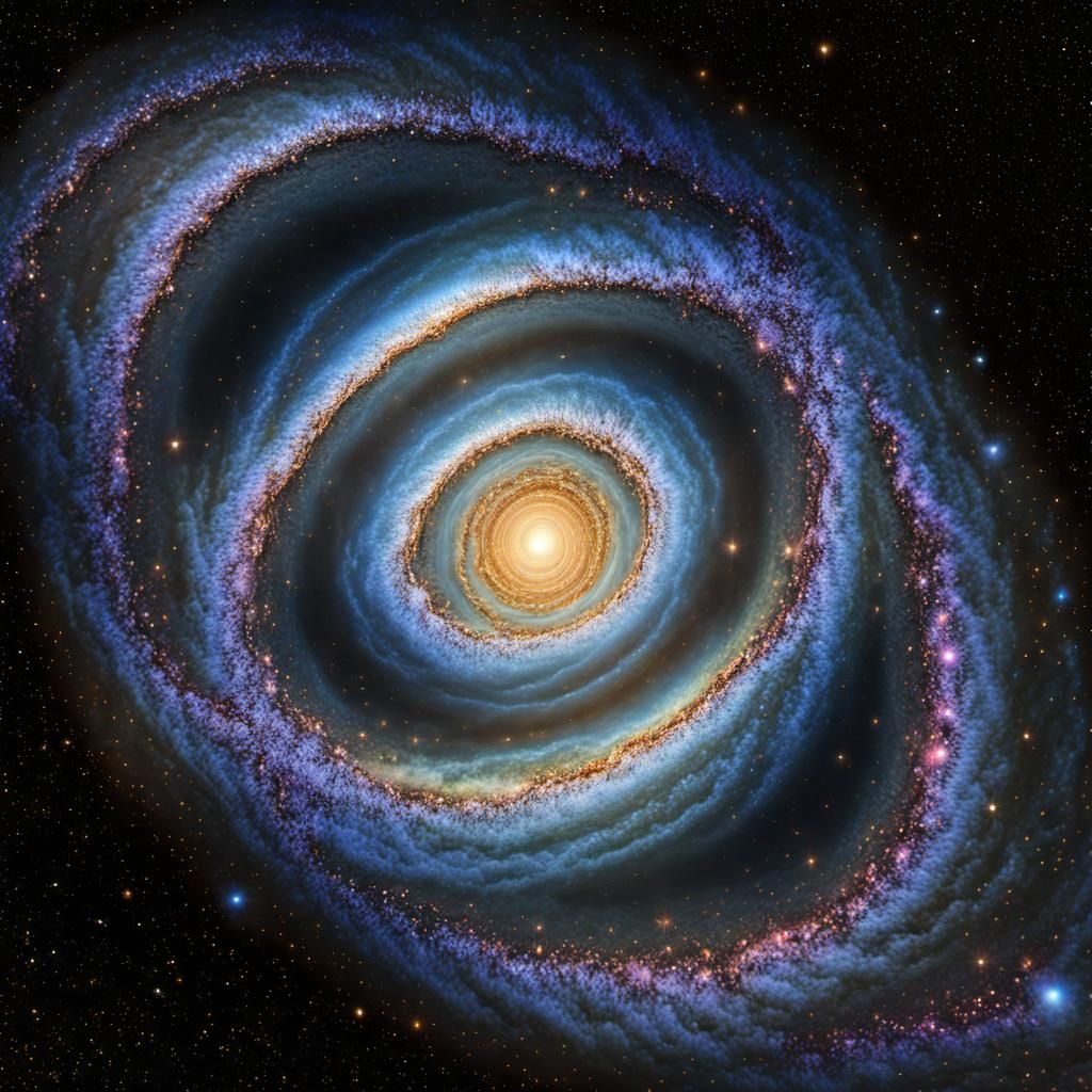 Colossal Compound Galaxy: Psychedelic Art Masterpiece