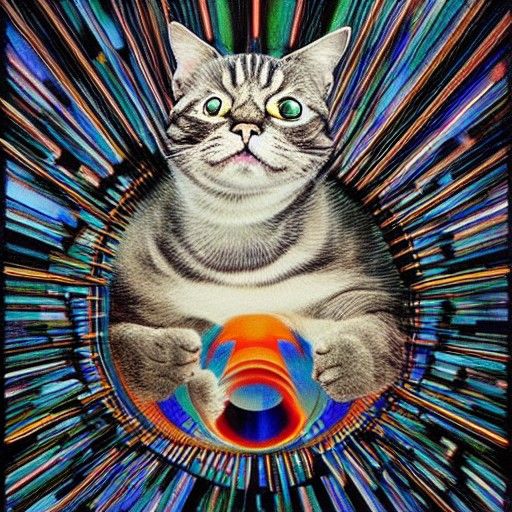 Hyper-Religious Cats in Eerie Sci-Fi Art