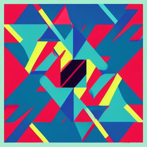 Pop Art Screen Print in Bauhaus Style