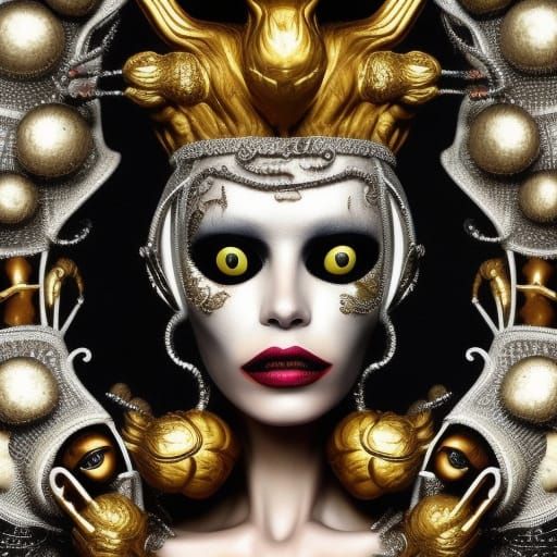 Extraterrestrial Alien Queen Supermodel in Digital Art