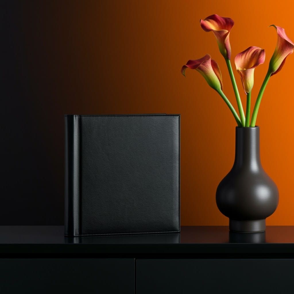 Luxury Leather Photo Album on Entrance Table