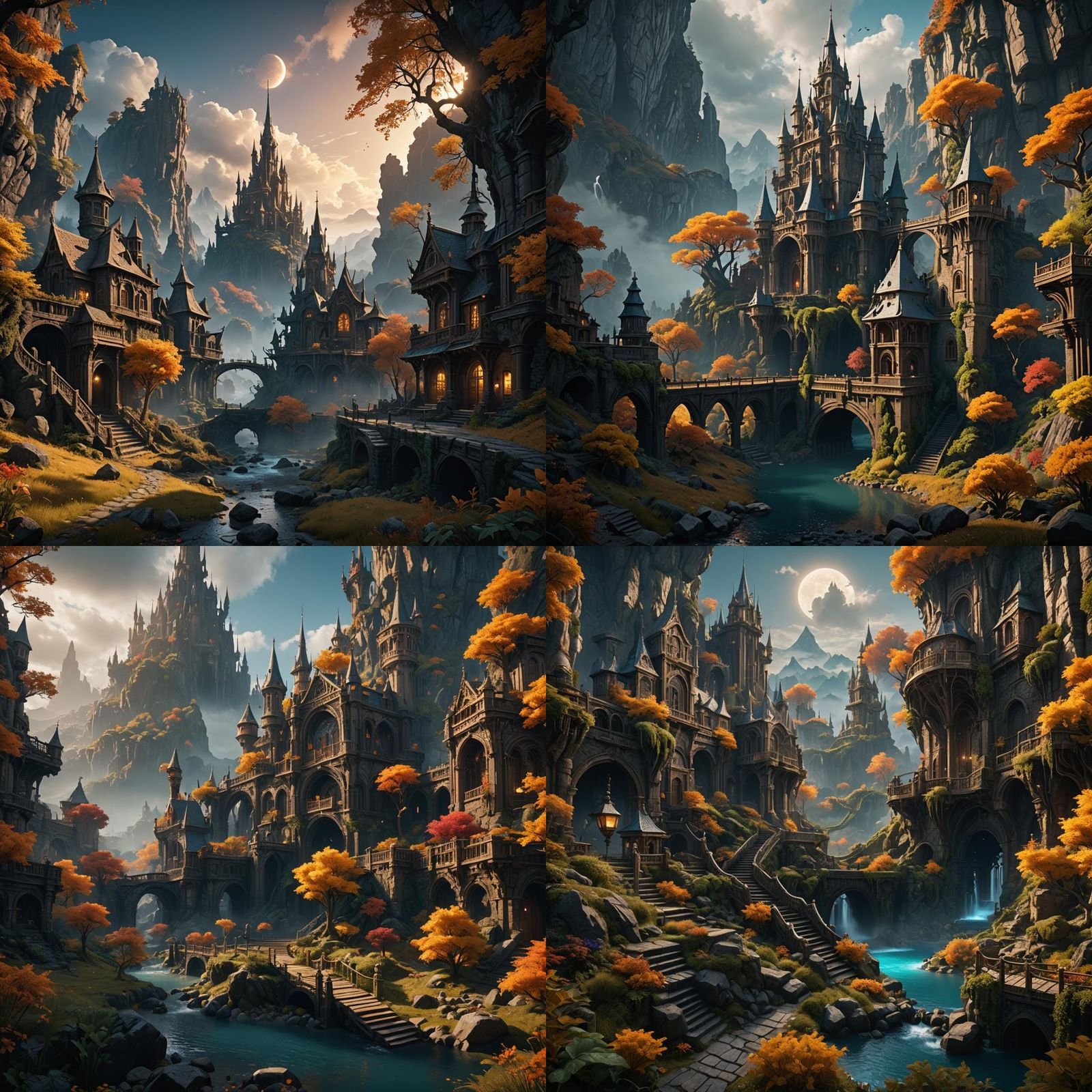 Fantastical Matte Painting in Deep Color