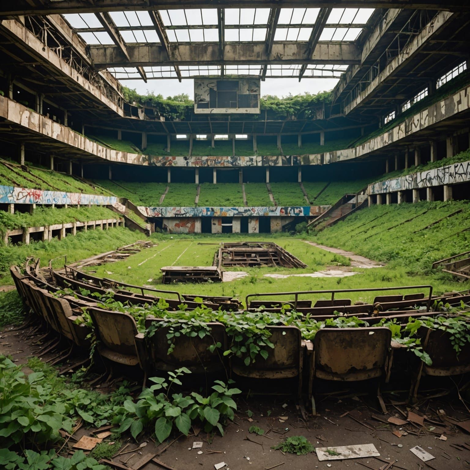 Future Ruins: Coliseum Reclaimed by Nature