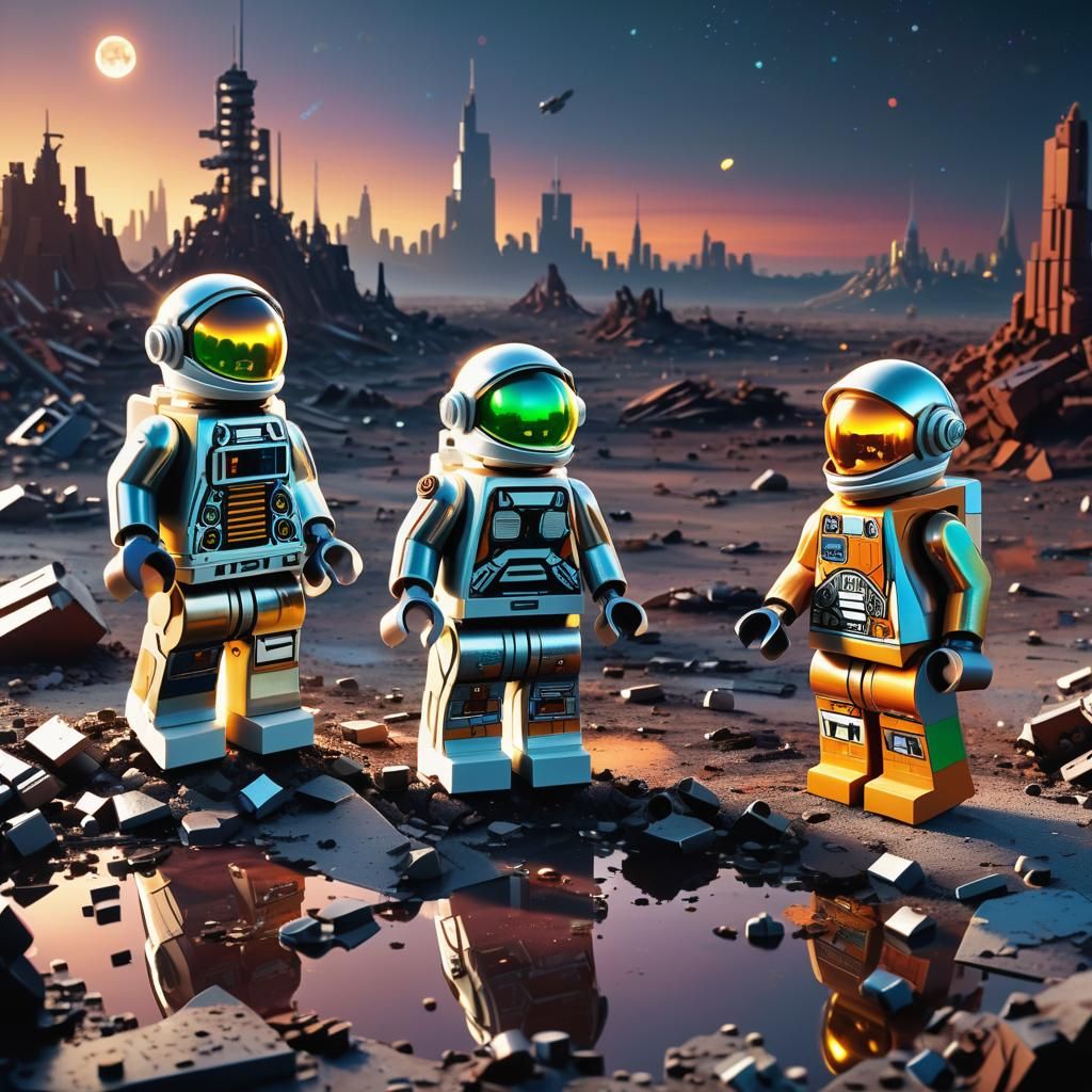 LEGO Astronauts Triumph Over Alien Robot