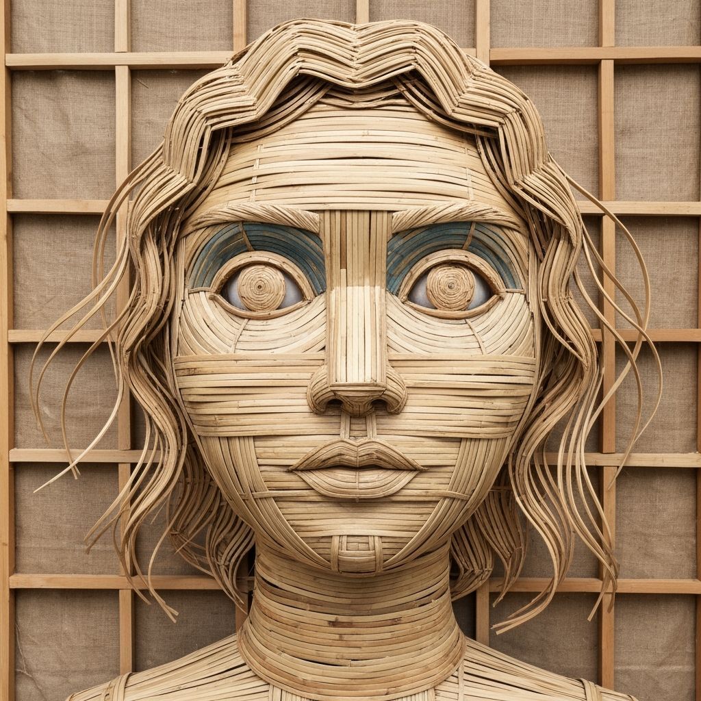 Bamboo Woman Portrait with Manga Influence