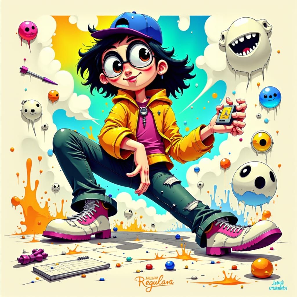 Animator James Quintel in Modern Animation Concept Art Style