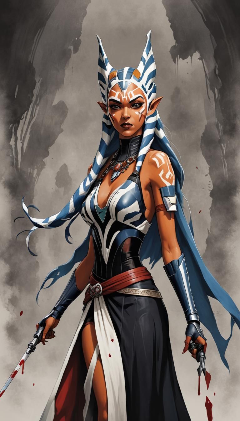 Vampire Ahsoka Sinking Fangs In A Woman
