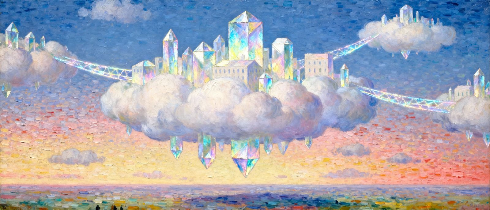 A surreal city suspended in the sky. 🌁⛅️