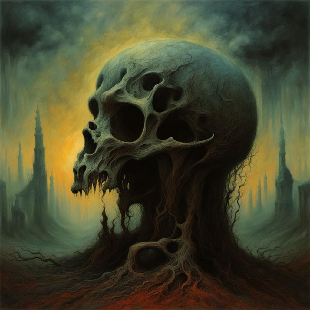 Devil Bone Inspired by Surrealist Art