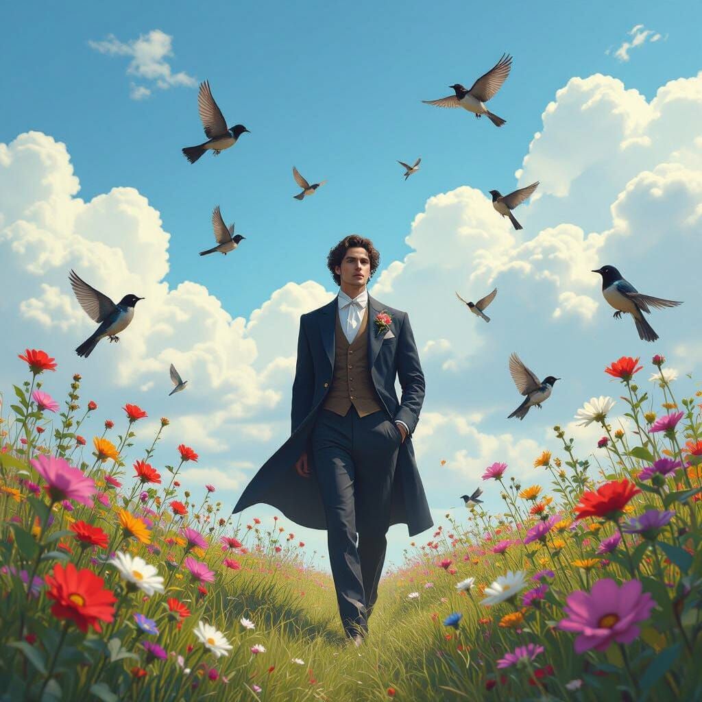 Serene Walk: A Matte Painting Fantasy Concept