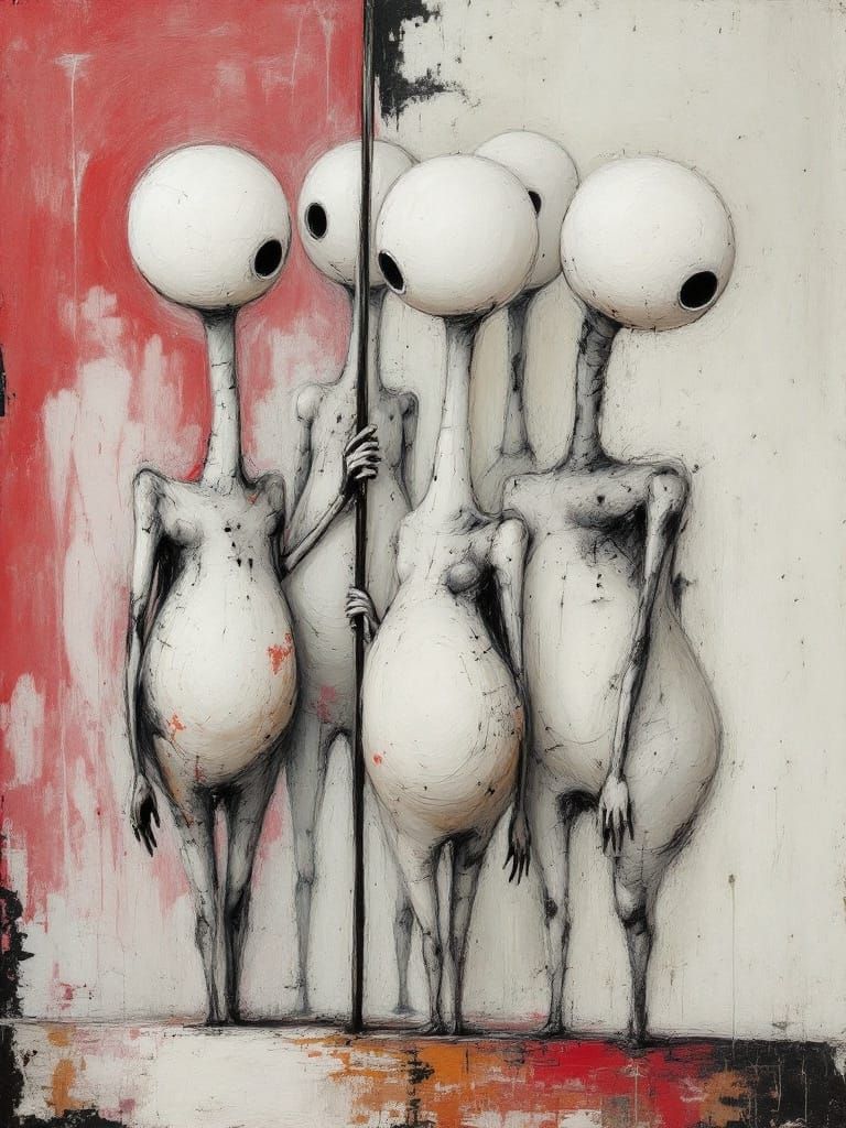 Disturbing Abstract Forms Engage in Surreal Pole Dancing