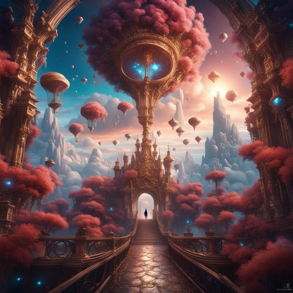 Fantastical Lucy in the Sky Matte Painting