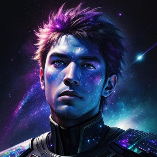 Hyperrealistic Galaxy Splash Art Concept