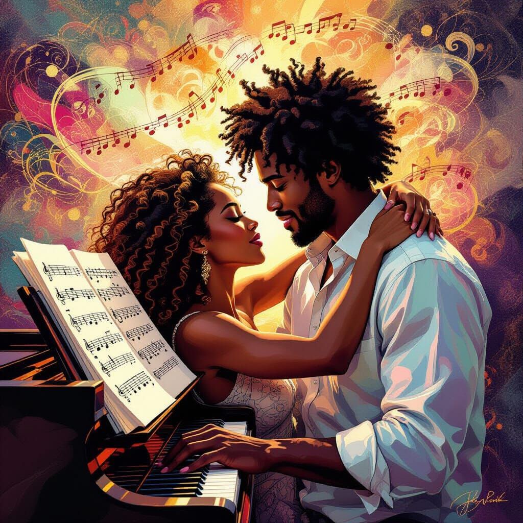 Composer's Love Song Comes Alive in Digital Painting