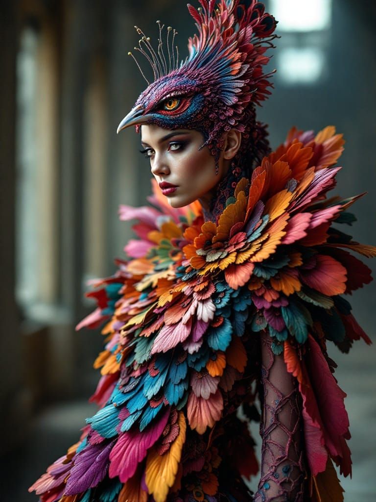Haute Couture Peacock Fashion