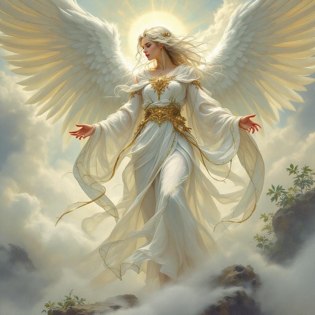 Ethereal Fantasy Angel in Dreamlike Colors