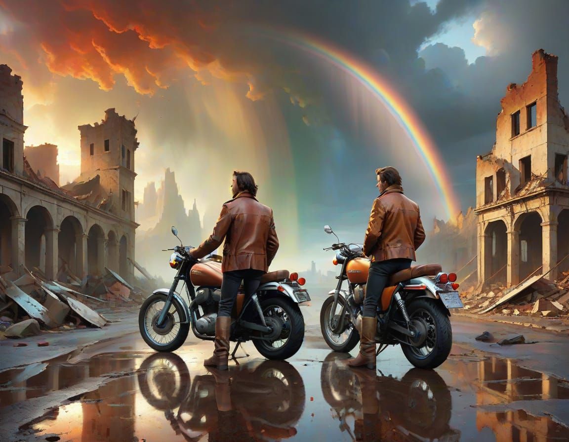 Two Transdimensional Travelers Discover Abandoned Motorbike ...
