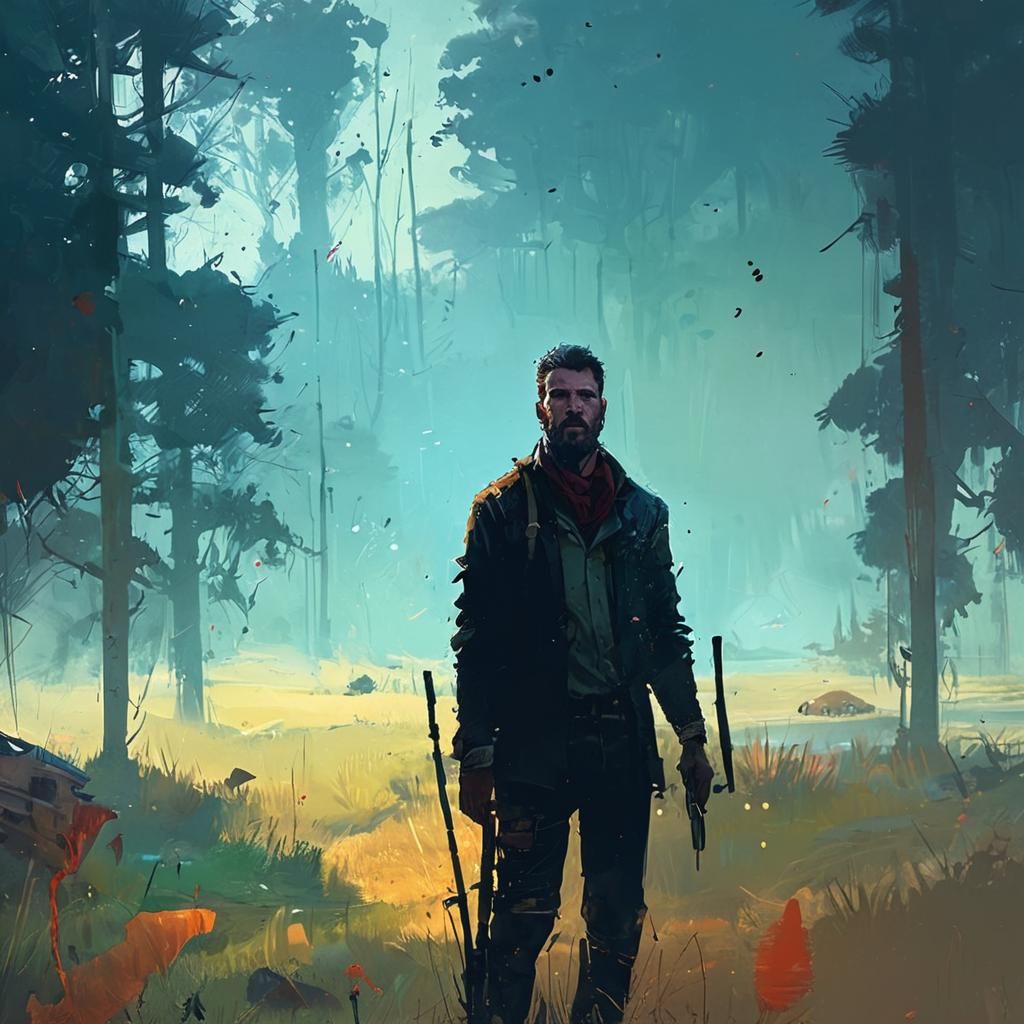 Stylized Digital Portrait with Bold Colors