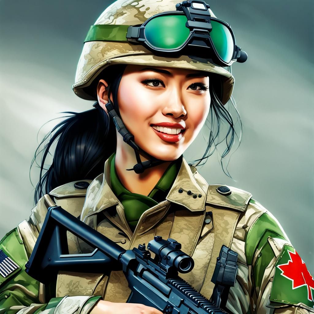 canadian colonial marine, attractive asian female, army sold...