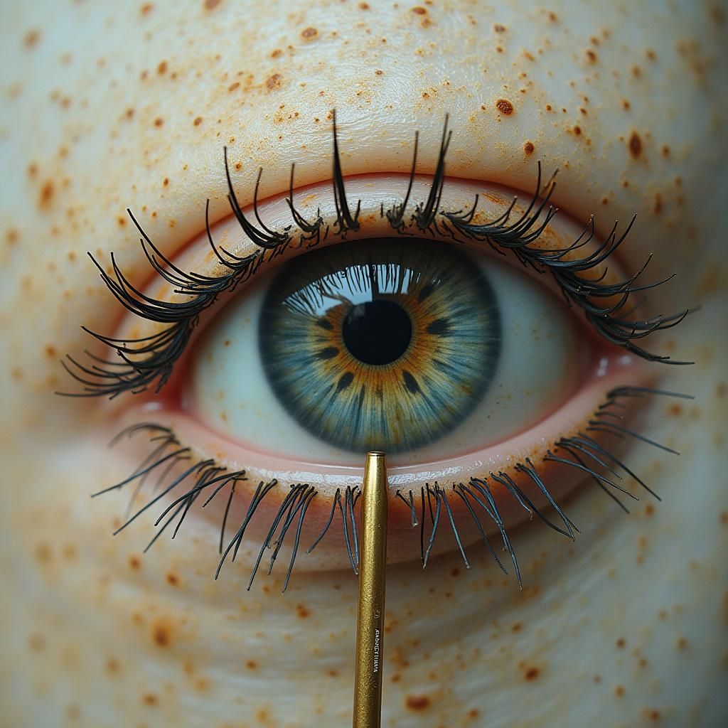 Needle's Eye: A Detailed AI-Generated Close-Up