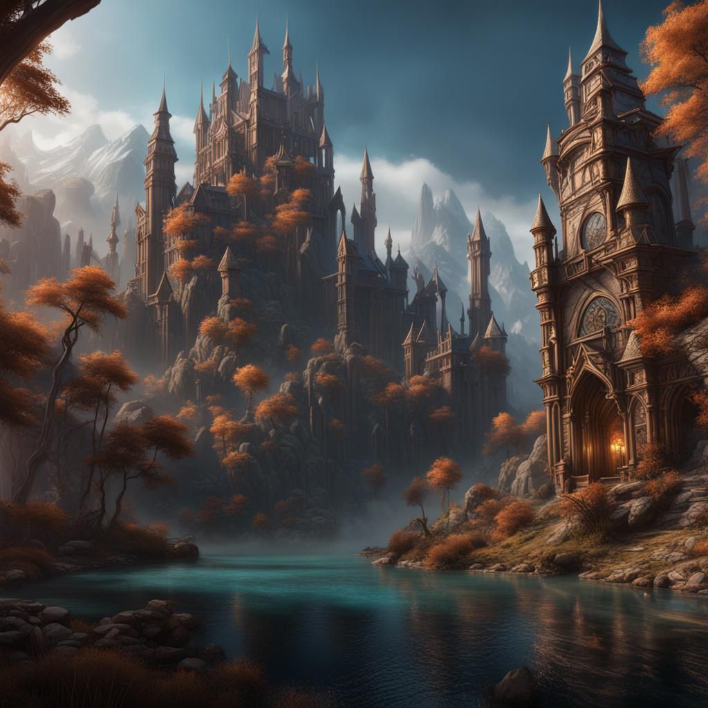 Tamlin: Detailed Matte Painting in Fantasy Style