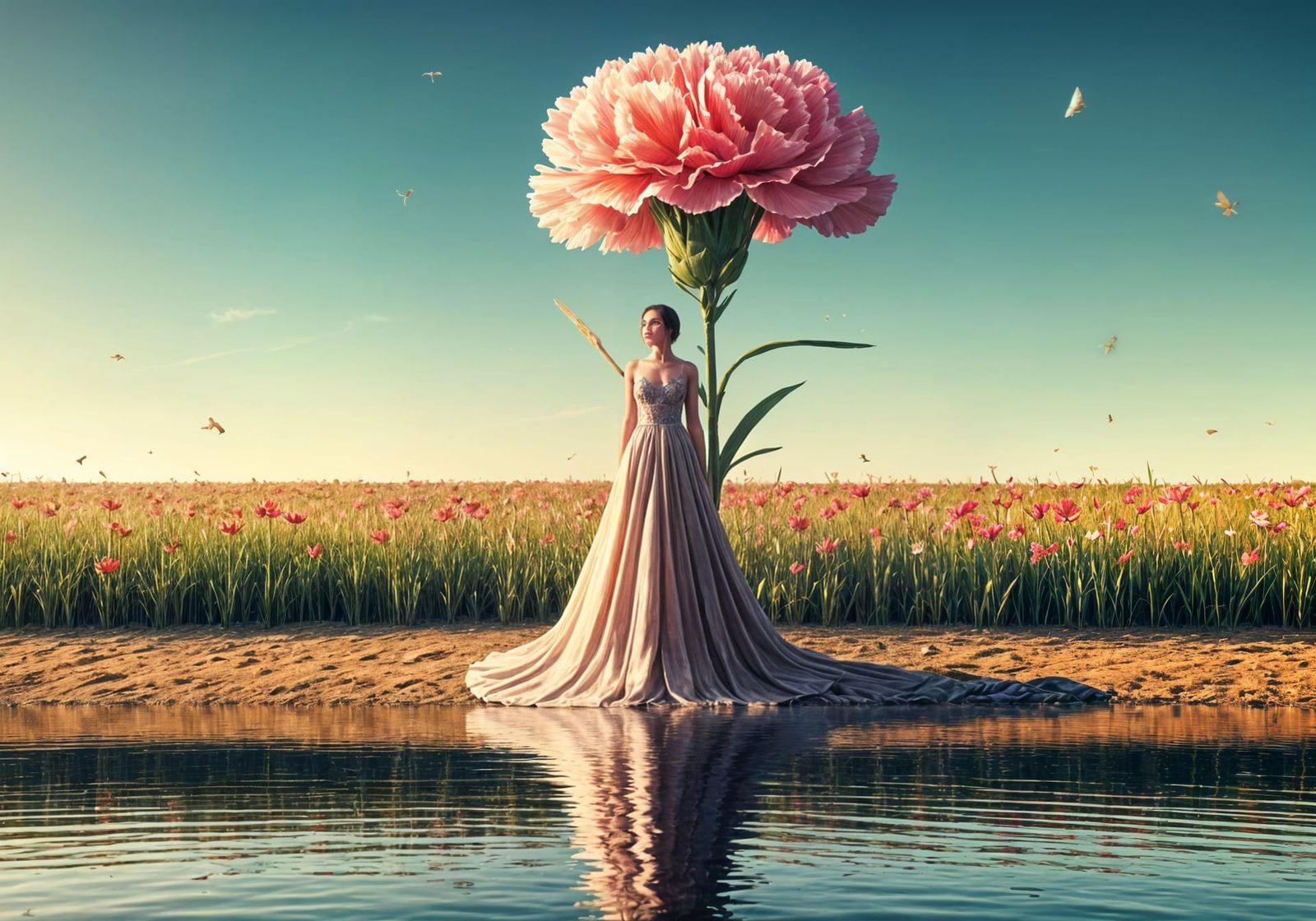 Ethereal Beauty Underneath a Pink Carnation