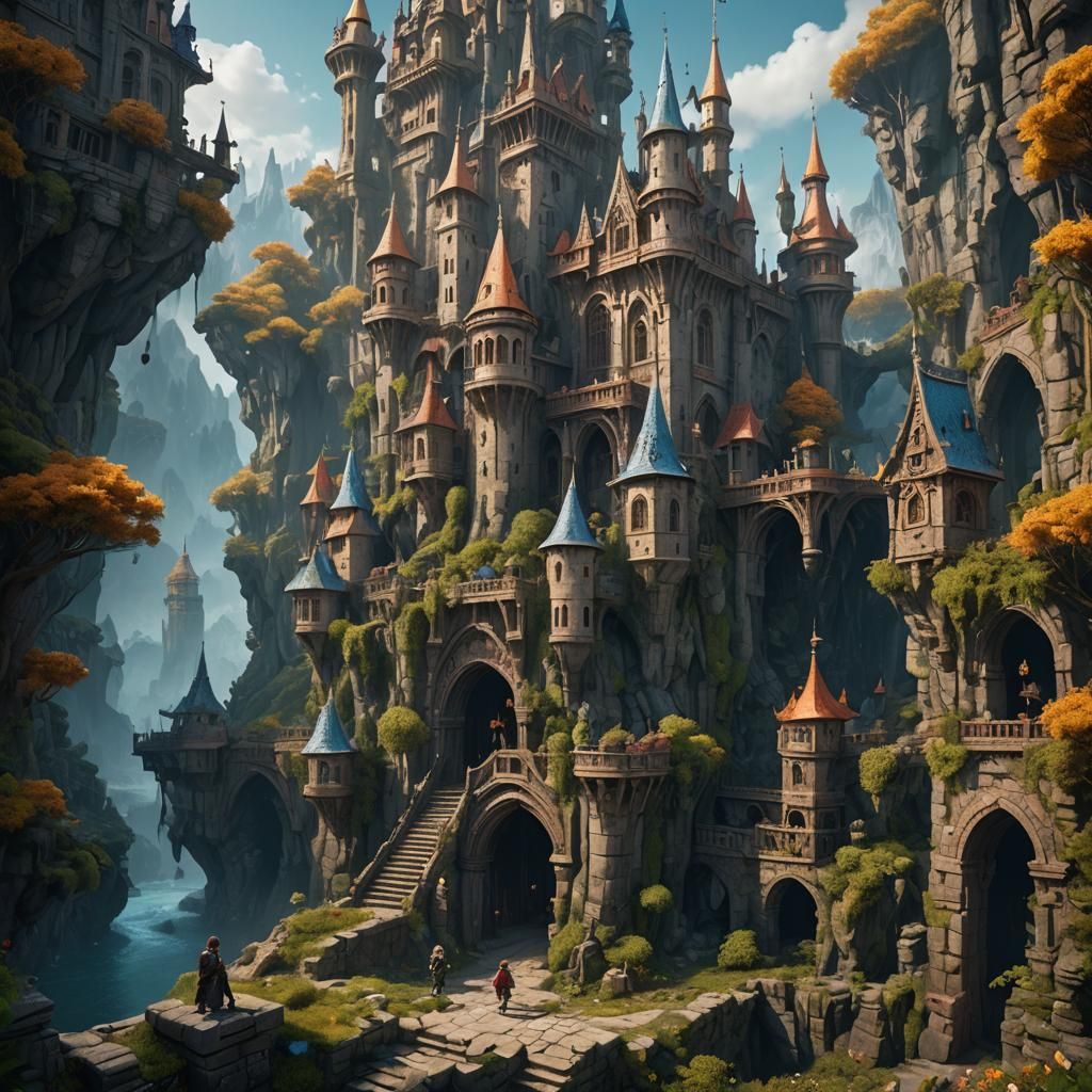 Fantastical Child in Detailed Matte Painting