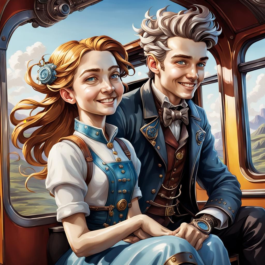 Porcelain Children's Steampunk Train Adventure