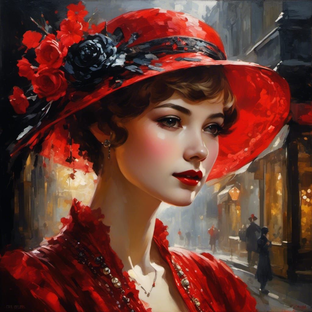 Elegant Tatar Woman in 1920s Style