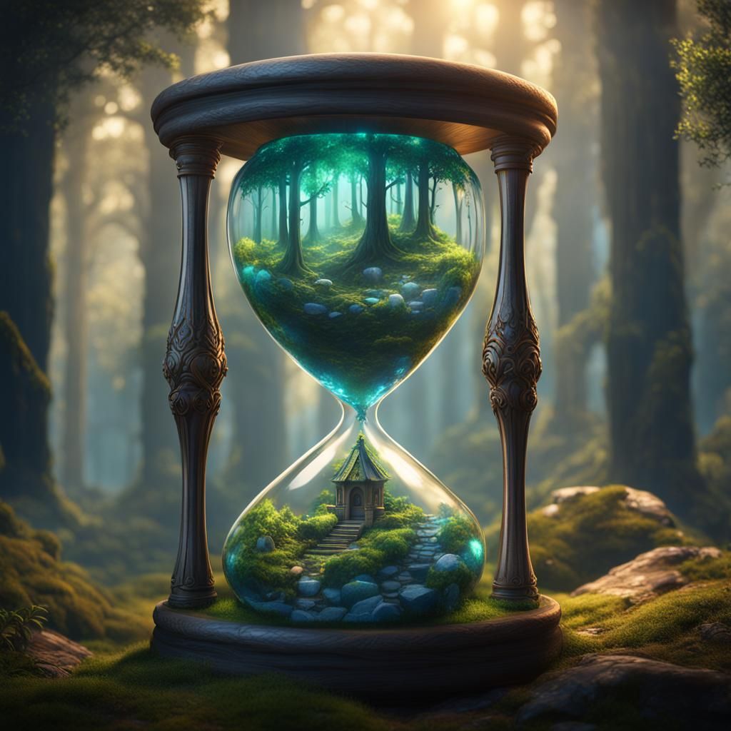 Enchanted Forest in Hourglass: Fantasy Concept Art