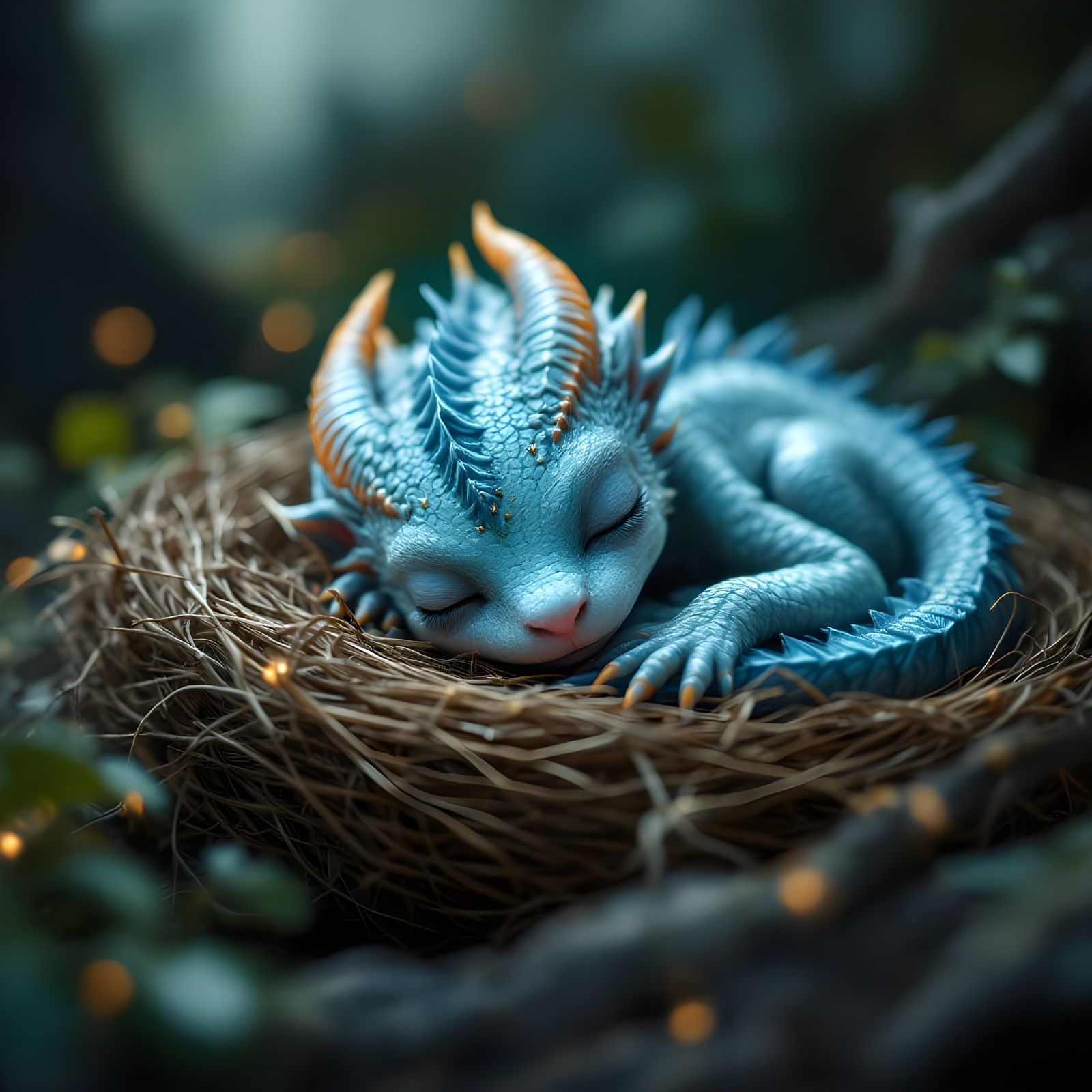 Baby Dragon in Fantasy Art Style