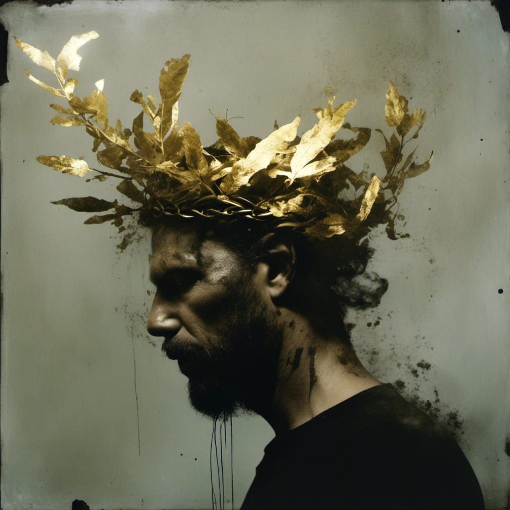 Urban Zeus Rendered in Double Exposure Style