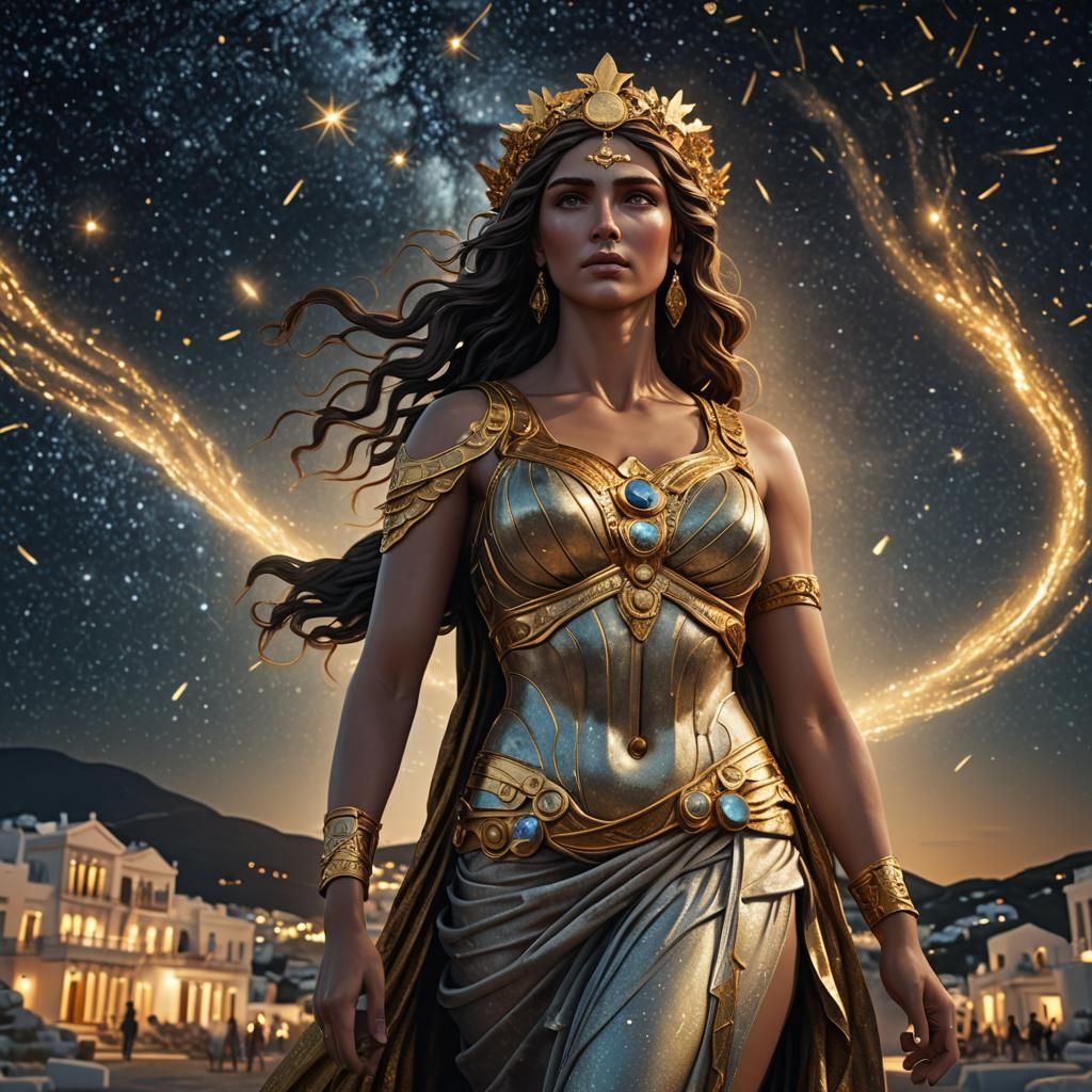 Aphrodite in Mykonos: A Hyperrealistic Matte Painting