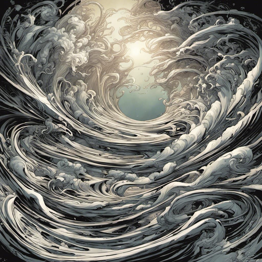 Dynamic Swirl in Comic Book Style