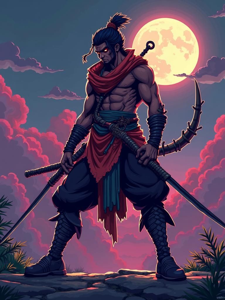 Black Myth Wukong Pixel Art with Modern Flair