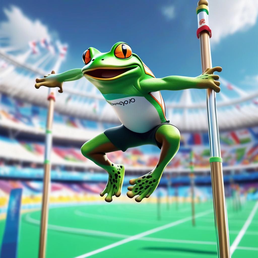Frog Athlete Leaps to Victory: 3D Anime Olympics