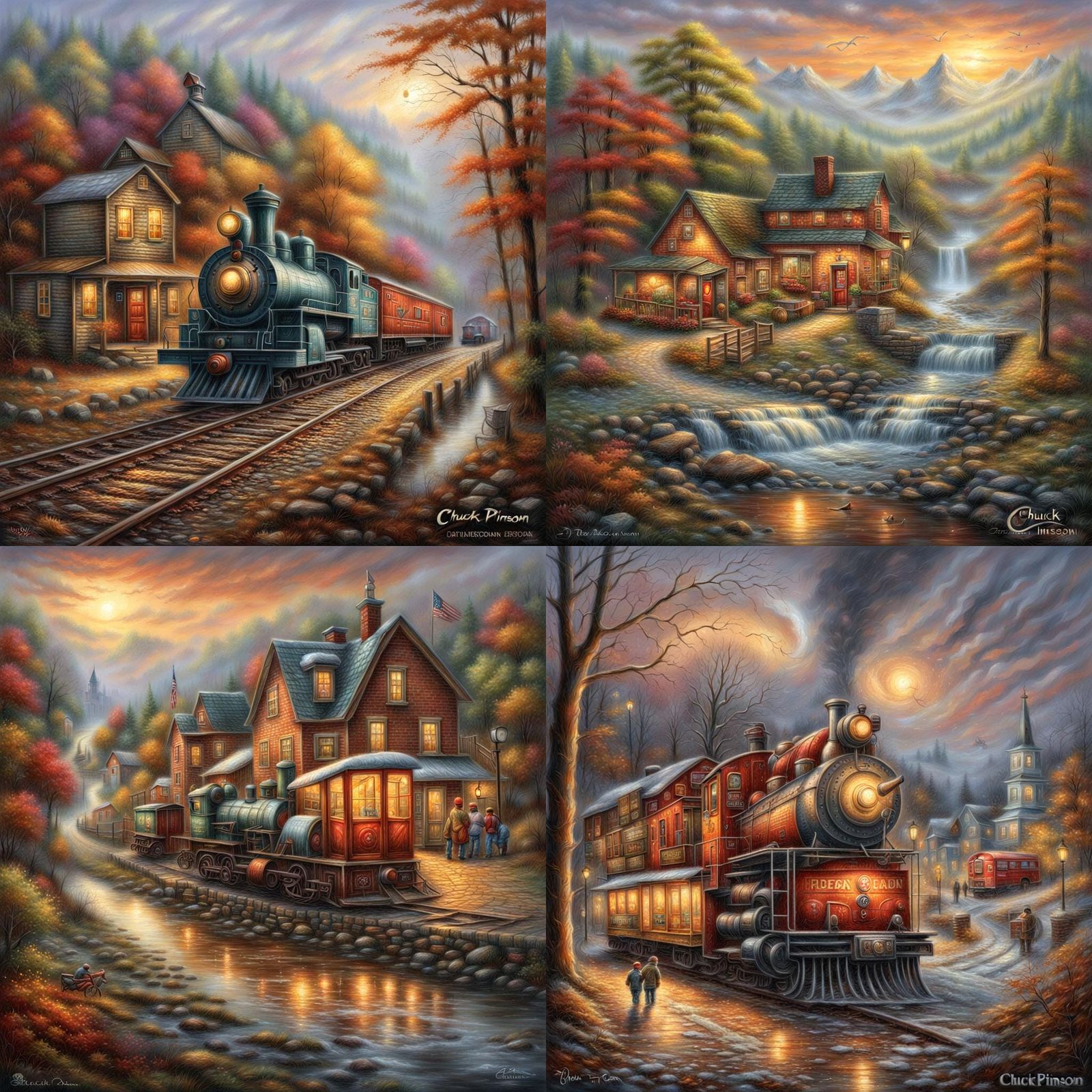 Picturesque Landscape in Americana Style