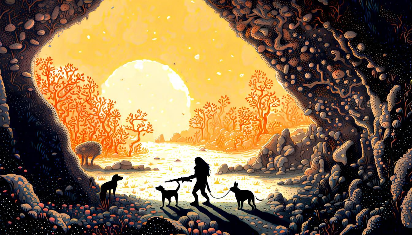 Caveman Hunting: Pointillism Asteroid Survivor