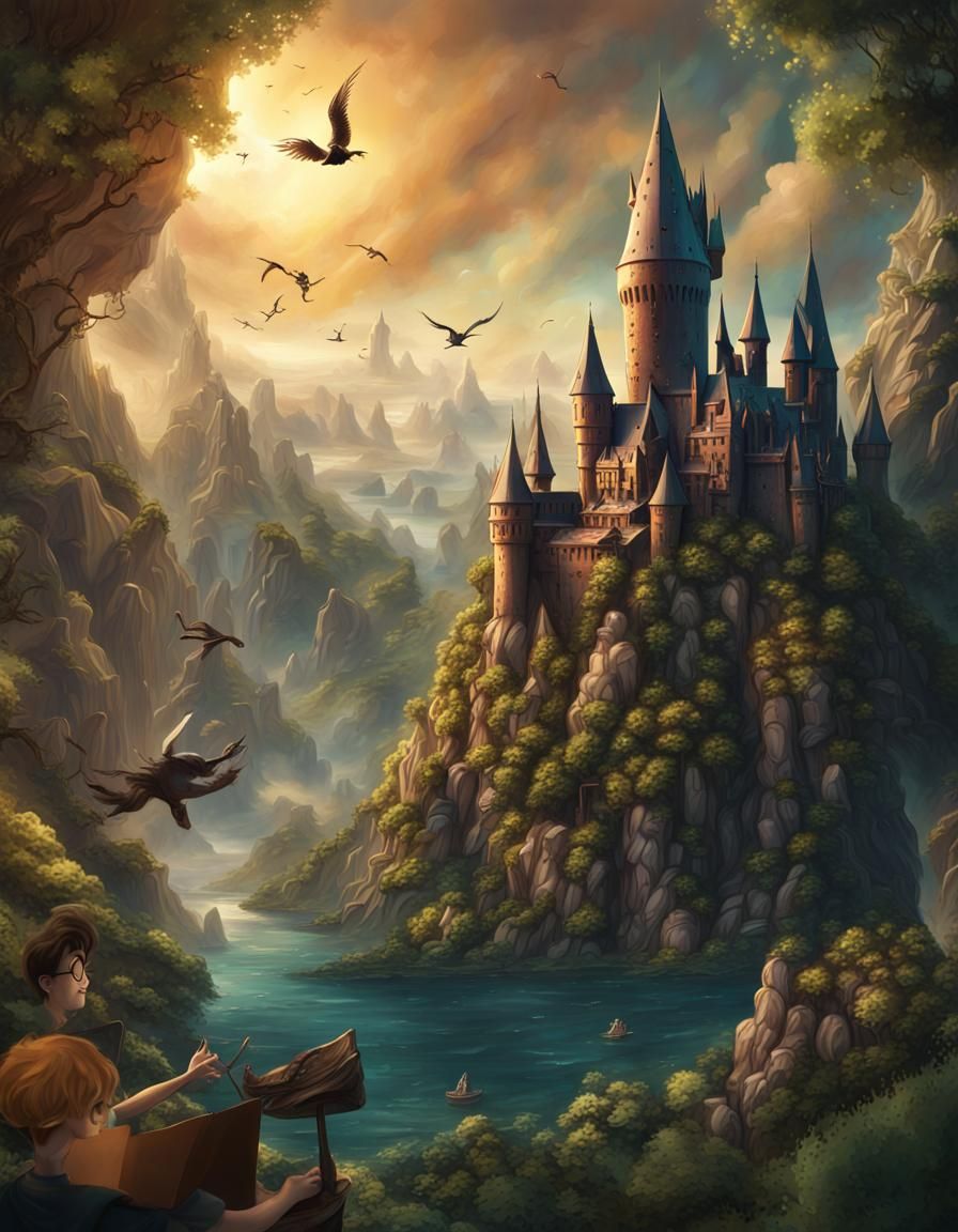 Harry Potter as Lost Boy: Neverland Matte Painting