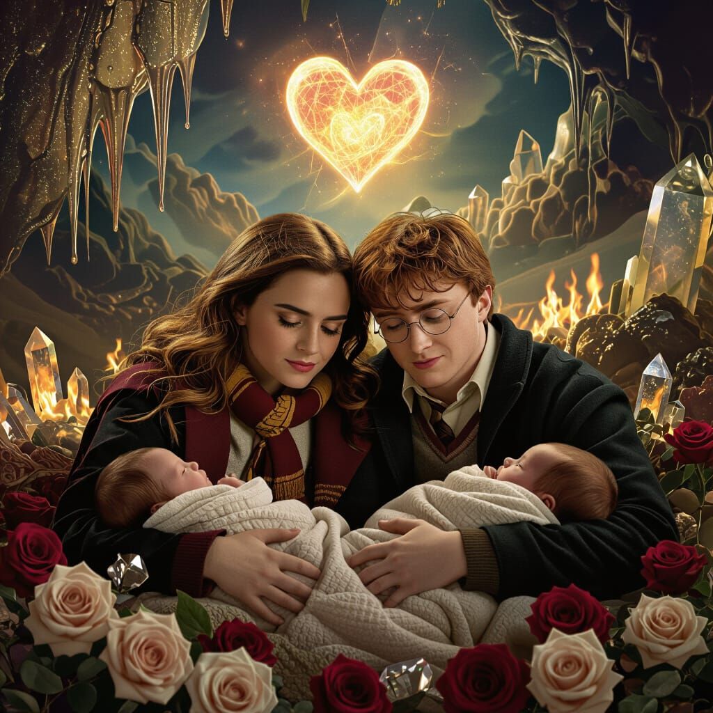 Wizarding Family Portrait in Salvador Dali Style