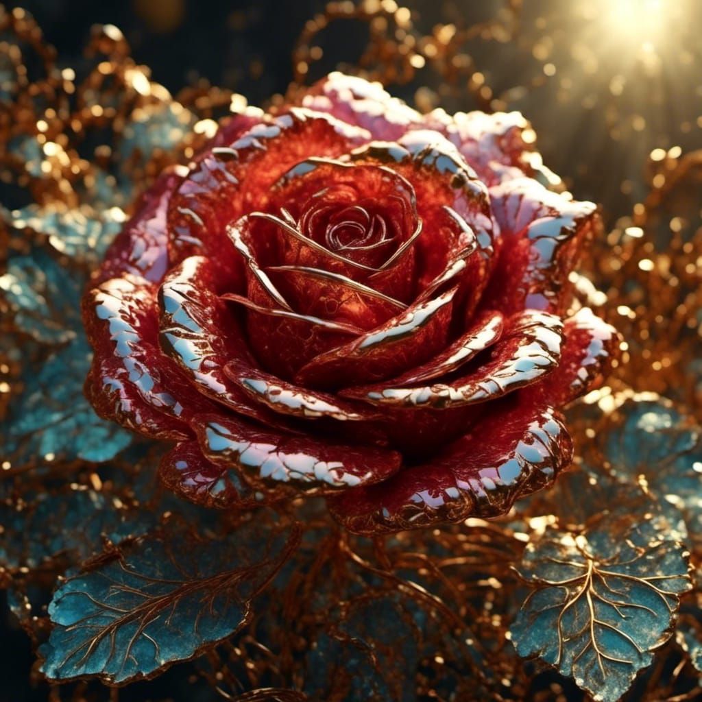 Glassified Rose