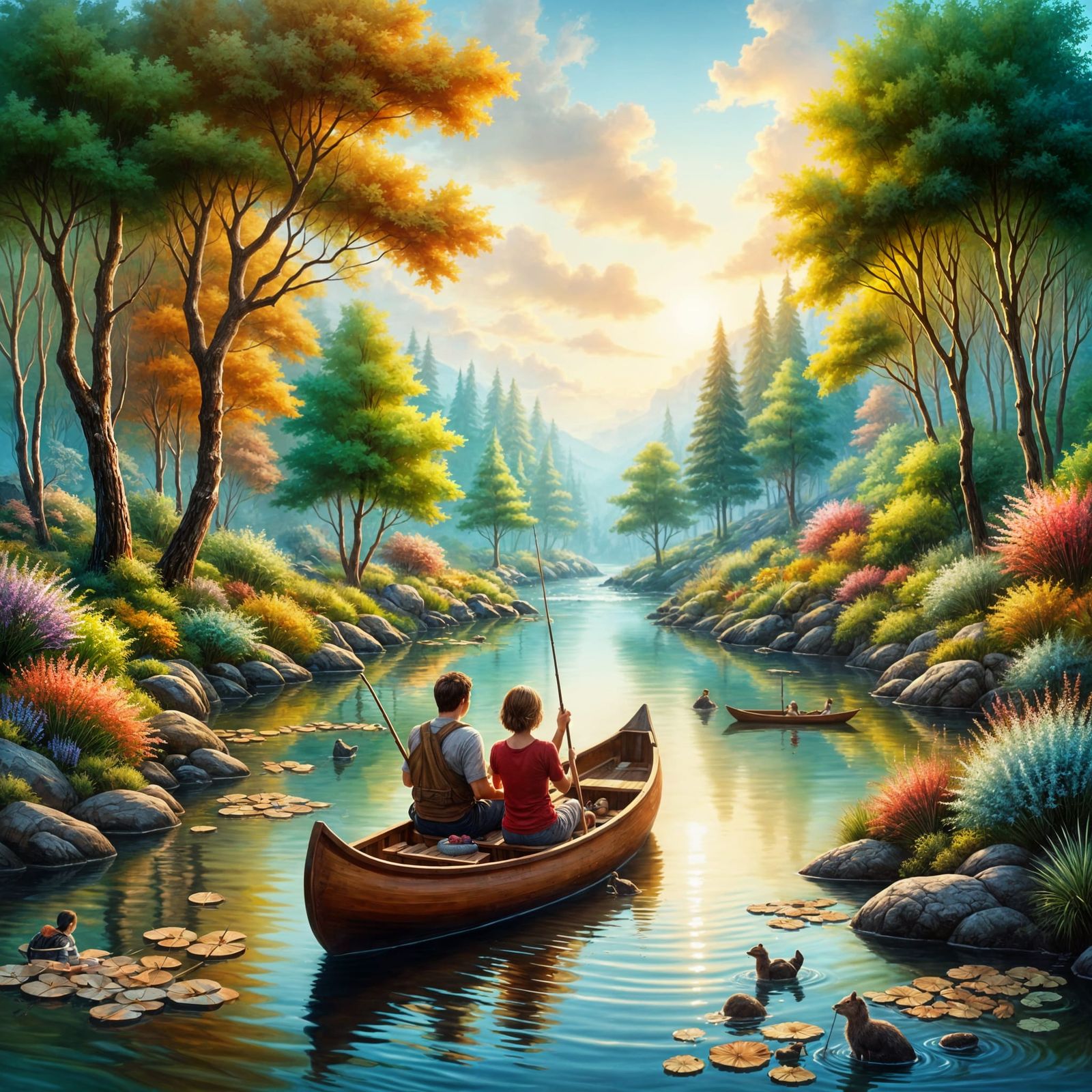 Couple's Serene River Canoe Adventure