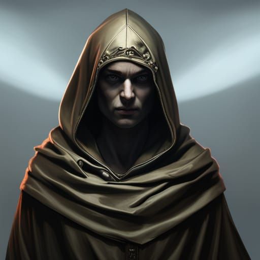Sinister Hooded Figure in Dark Concept Art
