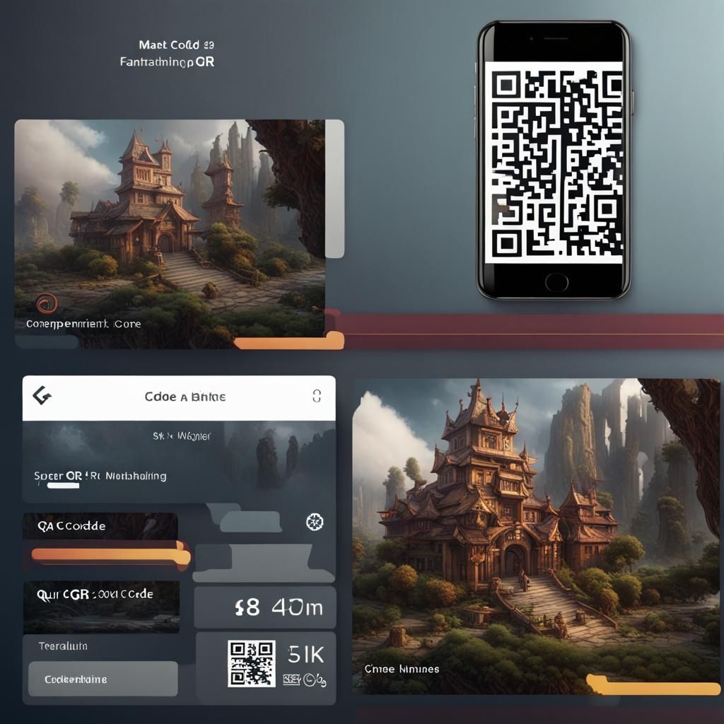 Detailed QR Code in Fantasy Concept Art