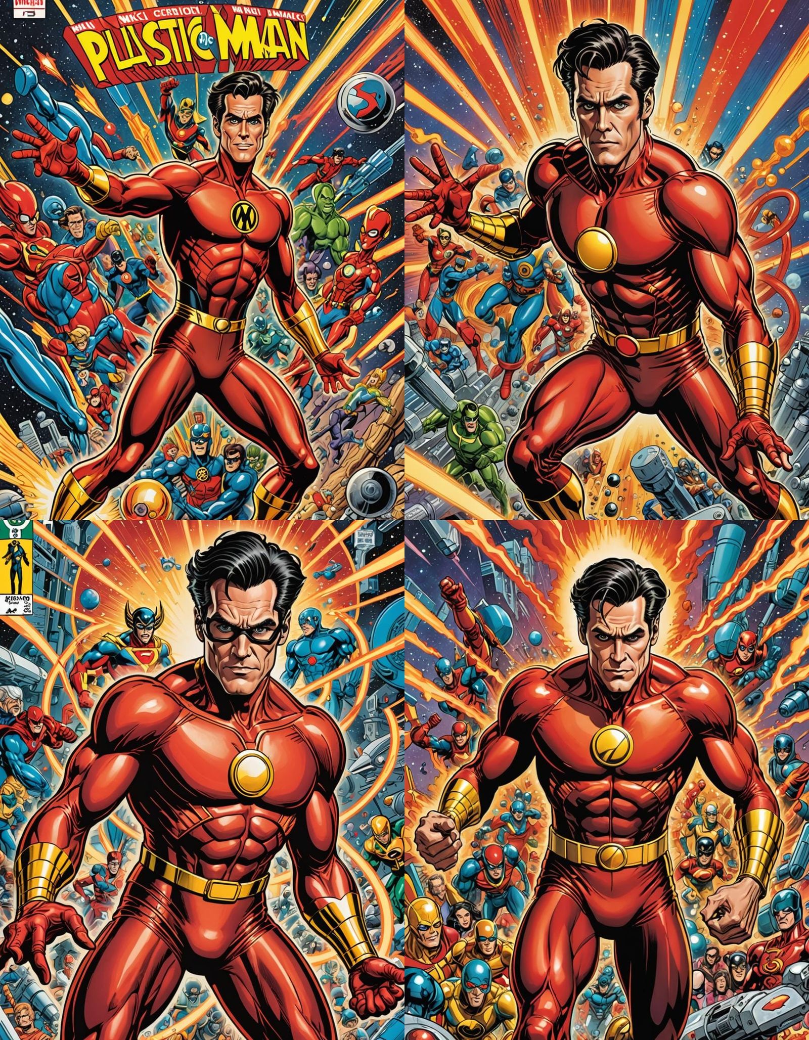Plastic Man as Jim Carrey: Comic Book Cover