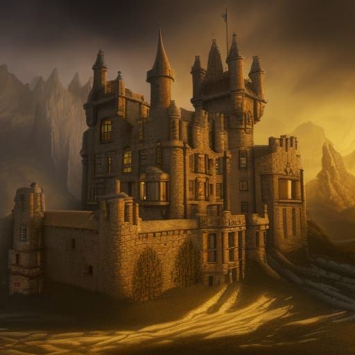 Detailed Demonic Castle Concept Art