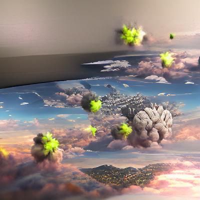 Detailed Matte Painting of a Cluster Bang